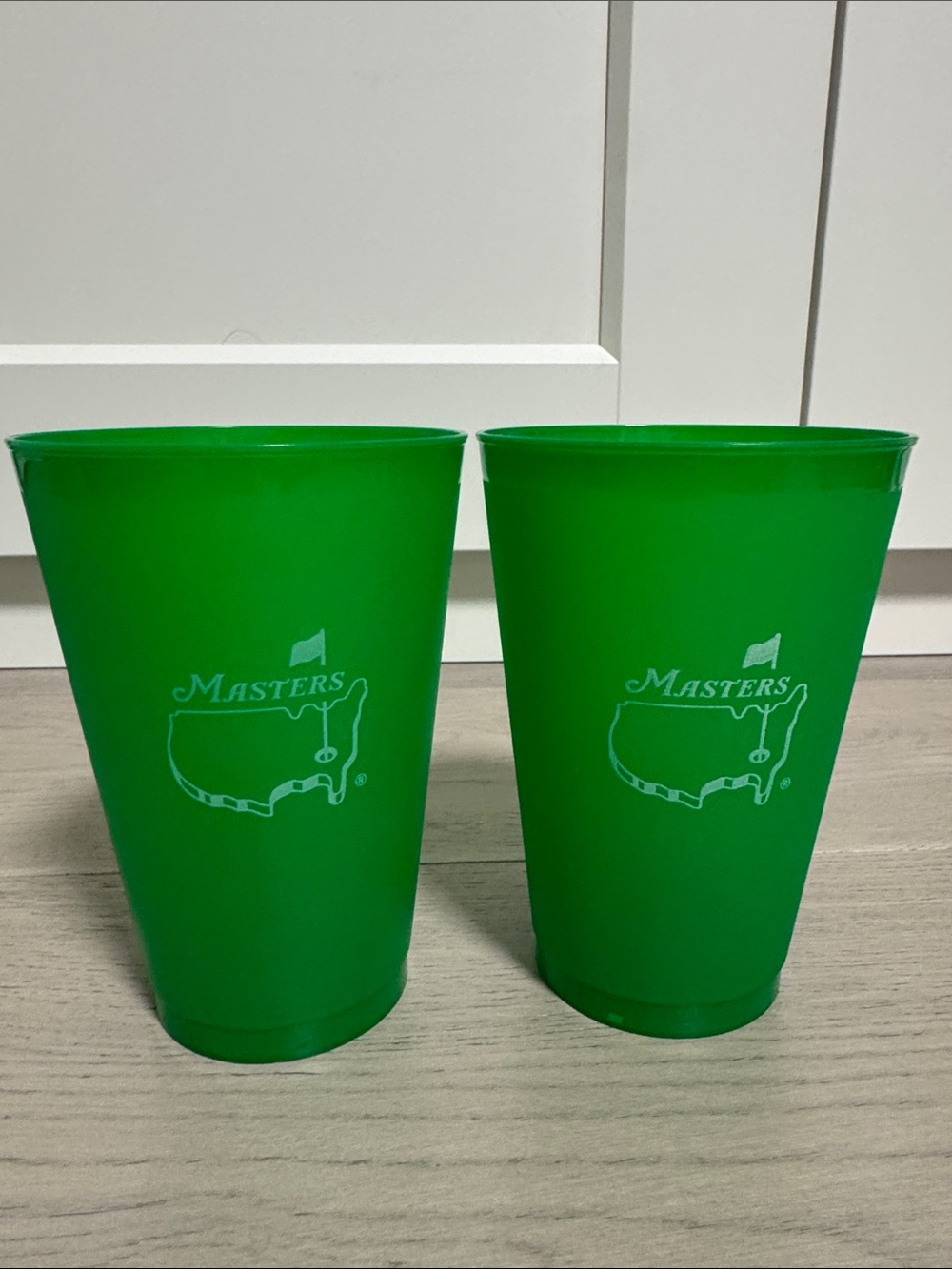Masters Bright Green Souvenir Cups - Set of 2